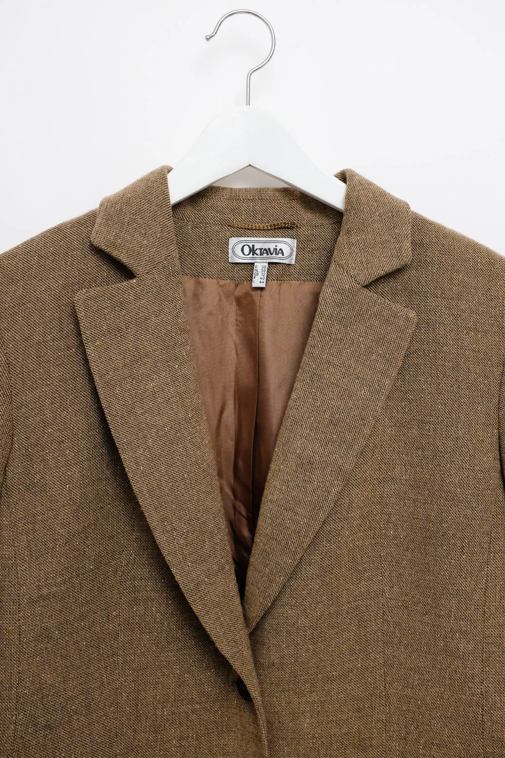 0065_BROWN WOOL BLEND SUIT BLAZER