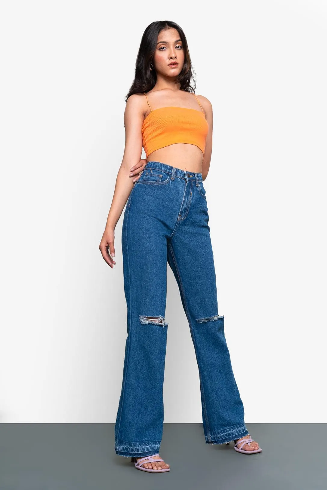 90's Vintage Distressed Bootcut Jeans