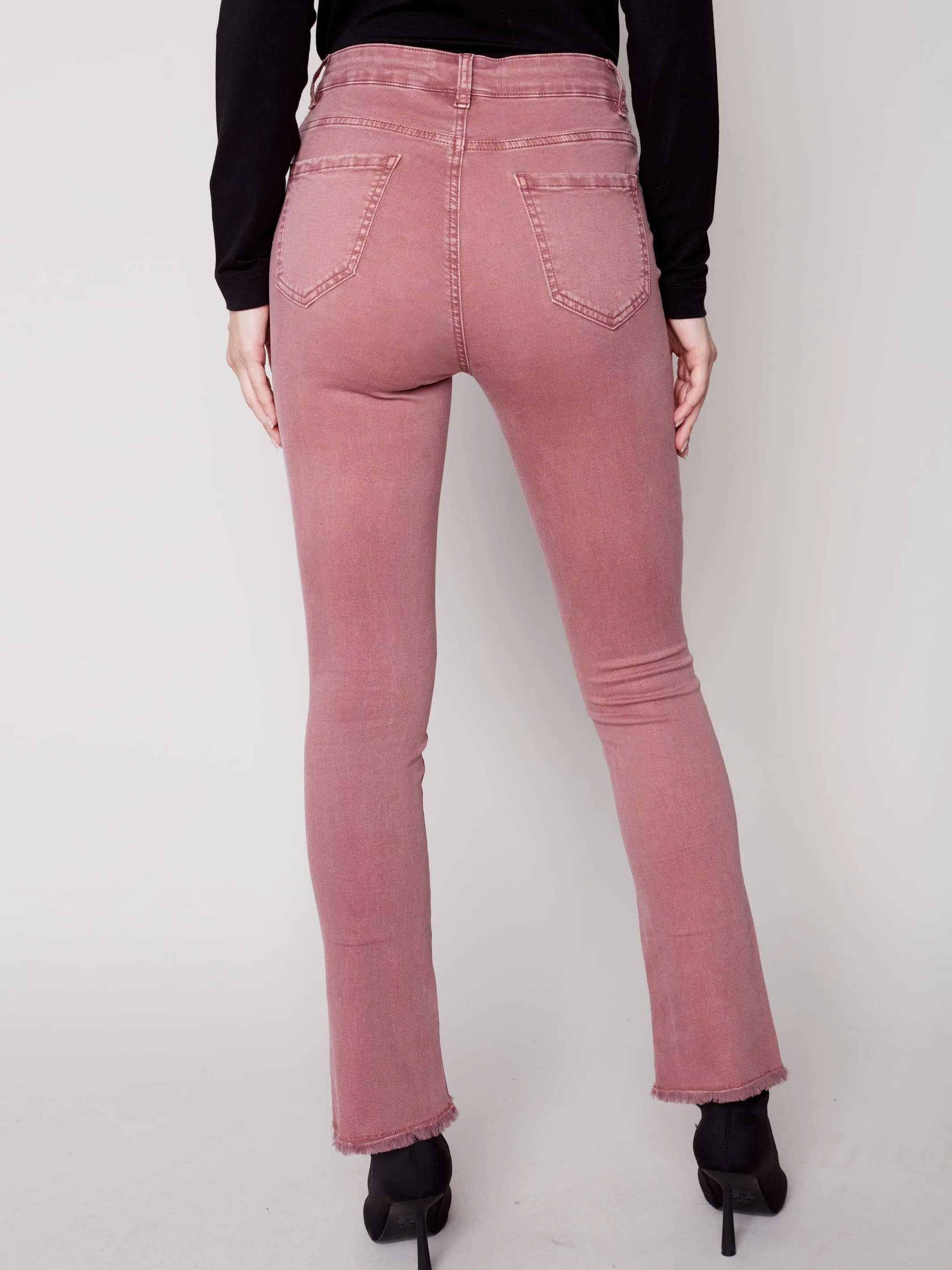 Asymmetrical Hem Bootcut Jeans