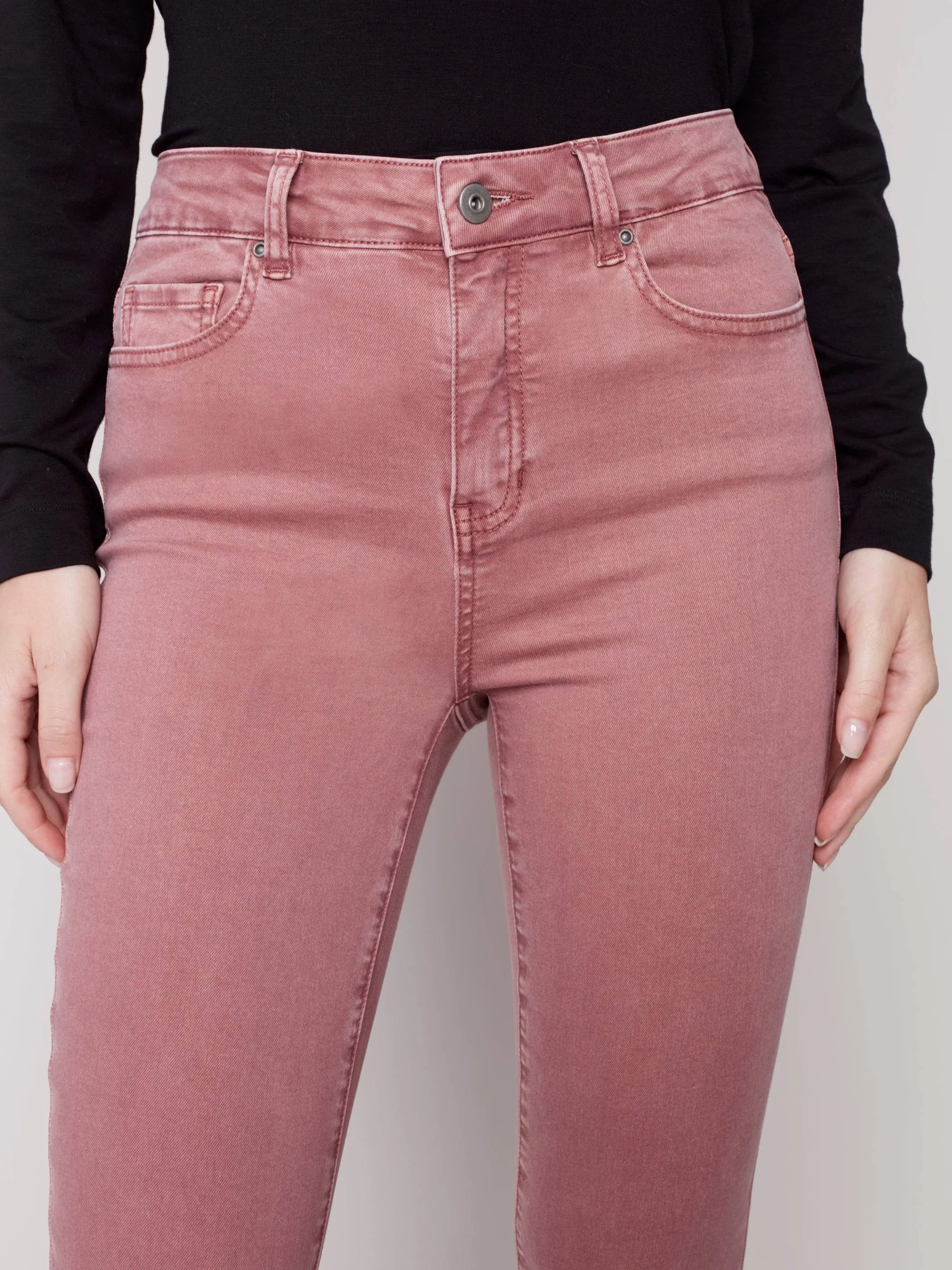 Asymmetrical Hem Bootcut Jeans