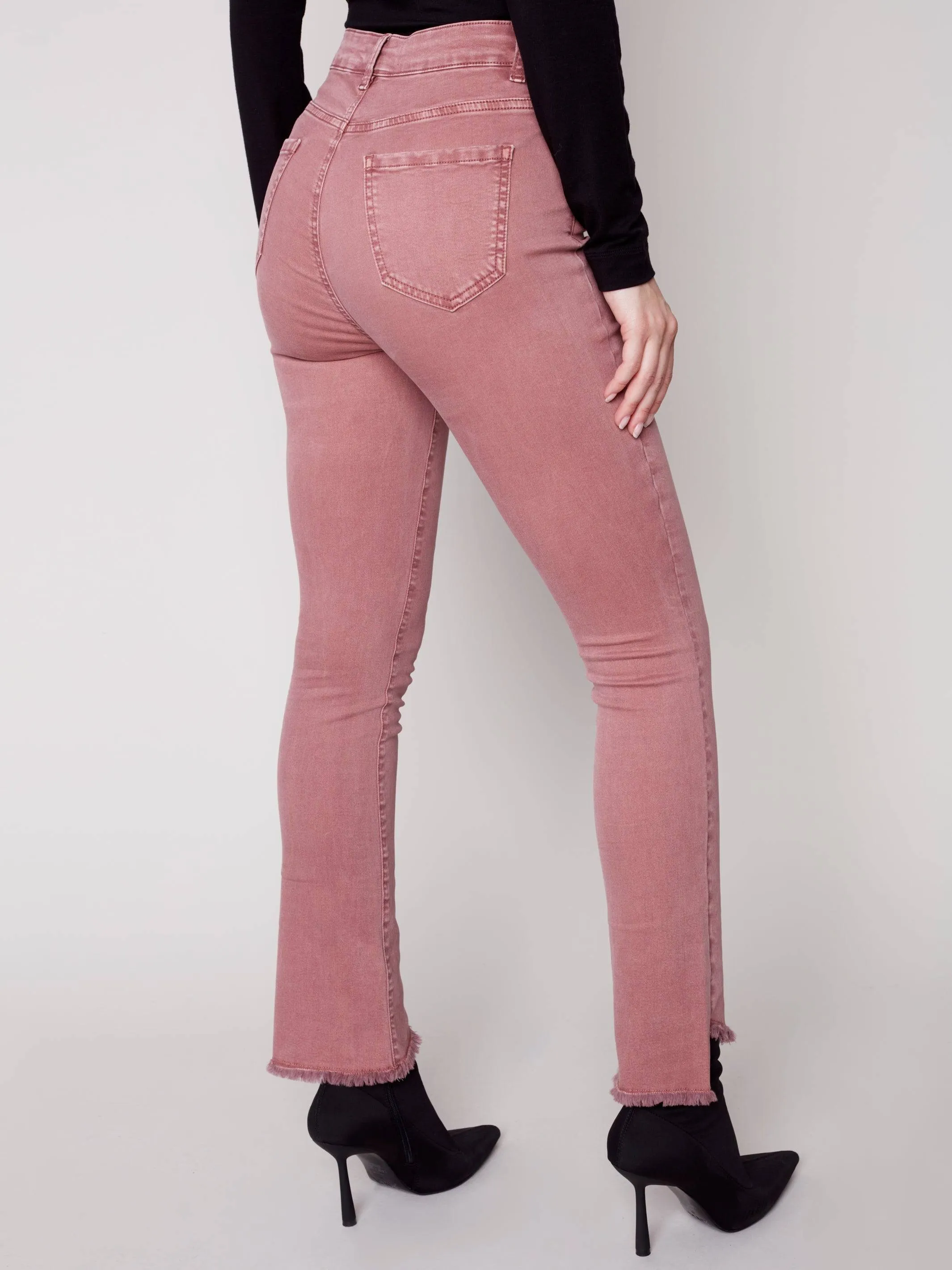 Asymmetrical Hem Bootcut Jeans