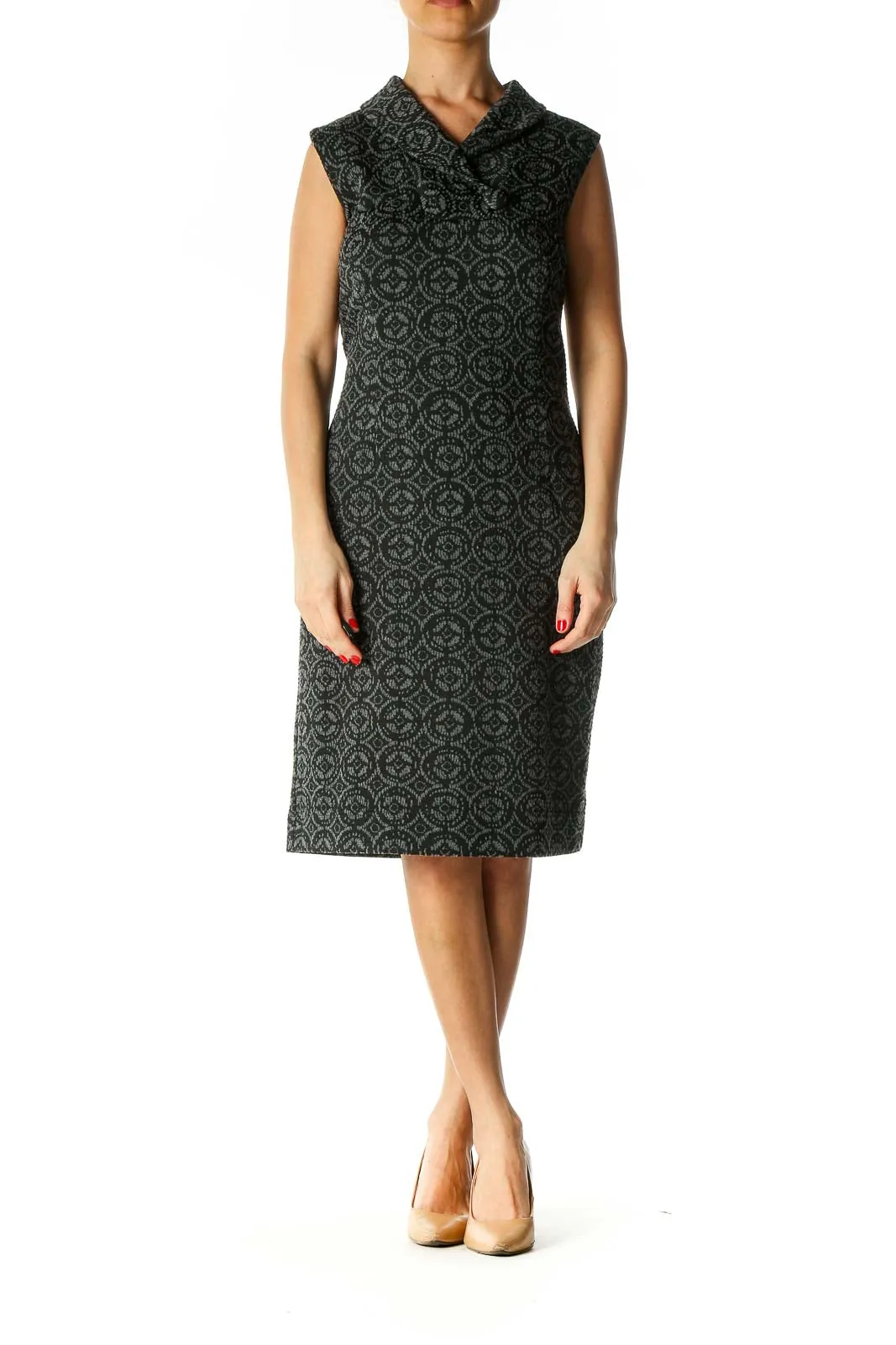 Black Casual Sheath Dress