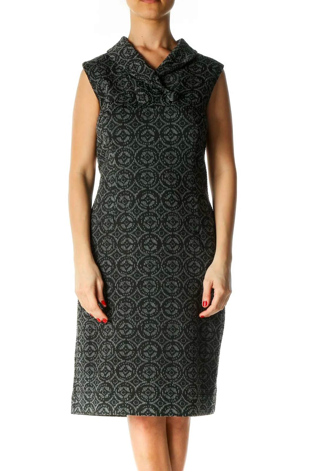 Black Casual Sheath Dress