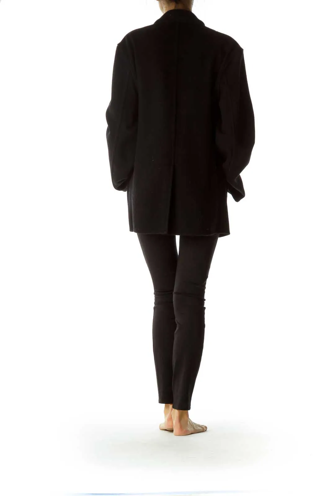 Black Long Oversize Wool Blazer