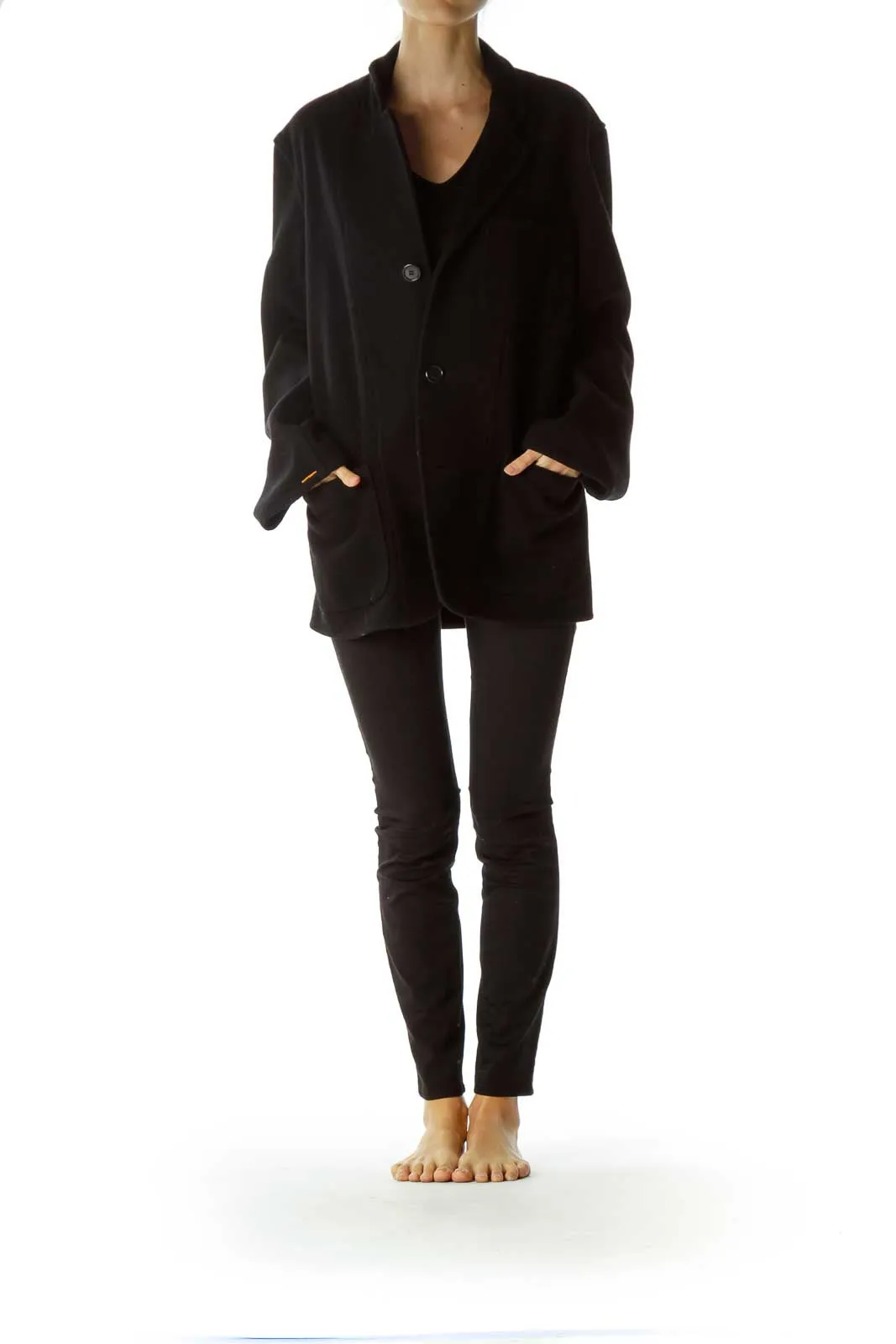 Black Long Oversize Wool Blazer