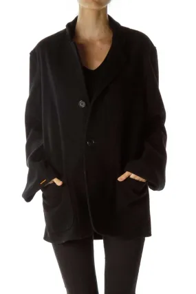 Black Long Oversize Wool Blazer