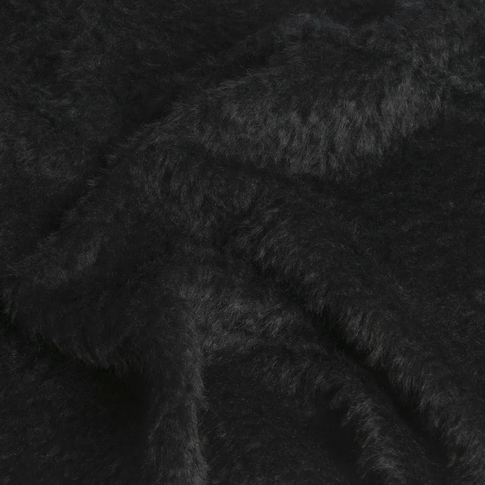 Black Virgin / Mohair Wool Faux Fur 1316