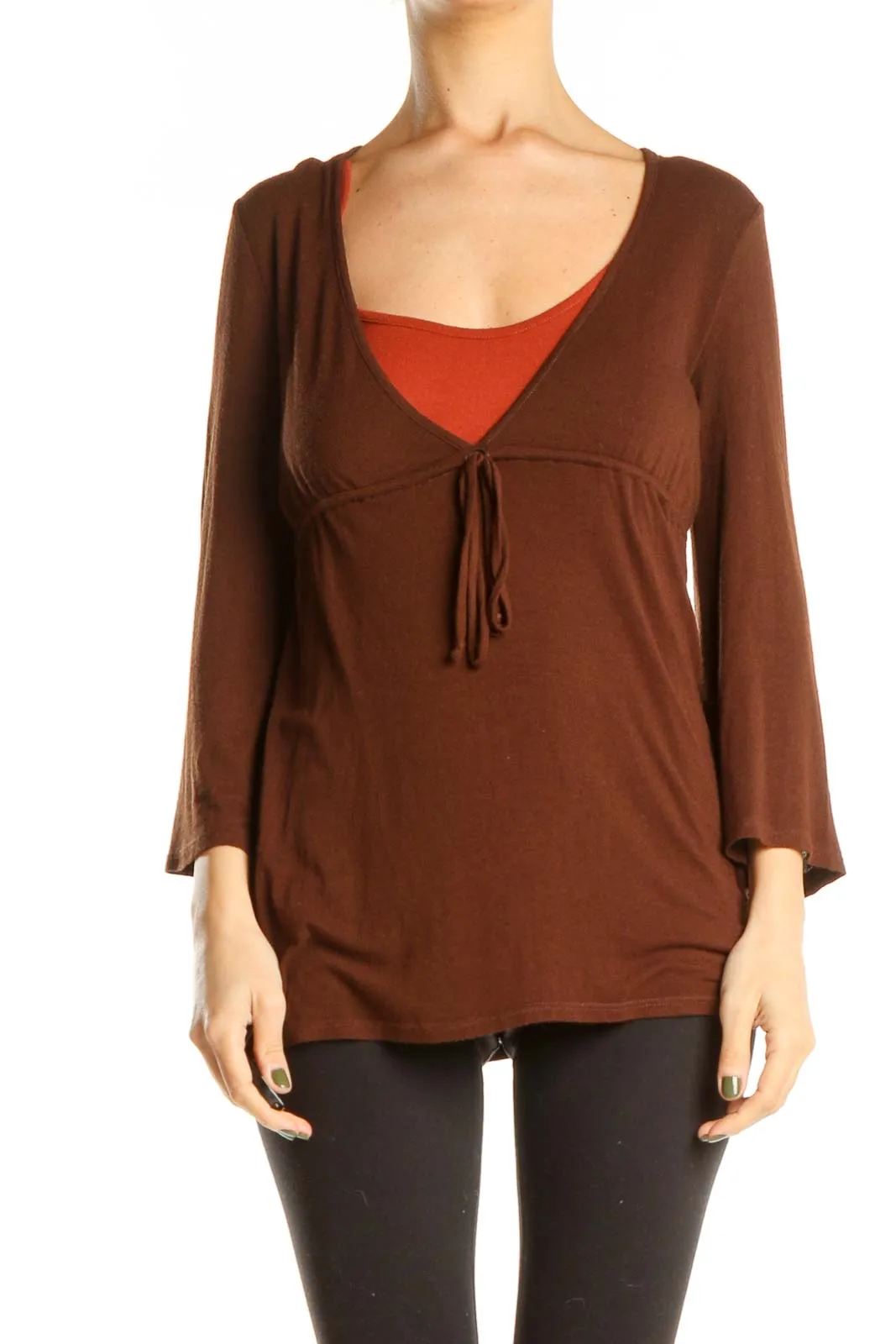 Brown Casual Top