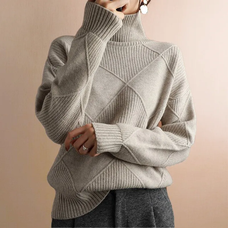 Chunky Knit Roll Turtleneck