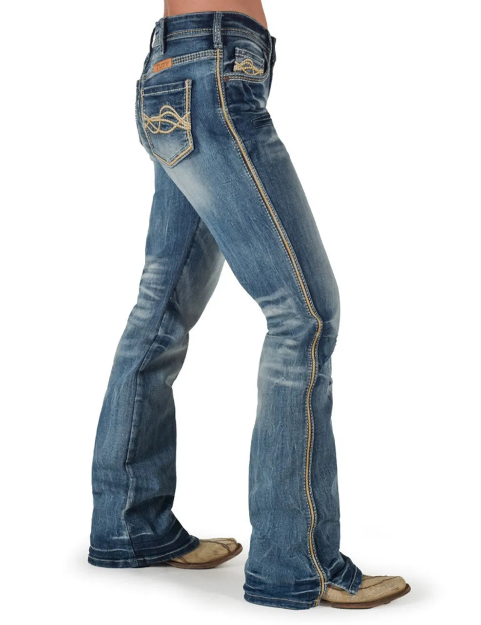 Cowgirl Tuff Twister Natural Waist Jean - Twister