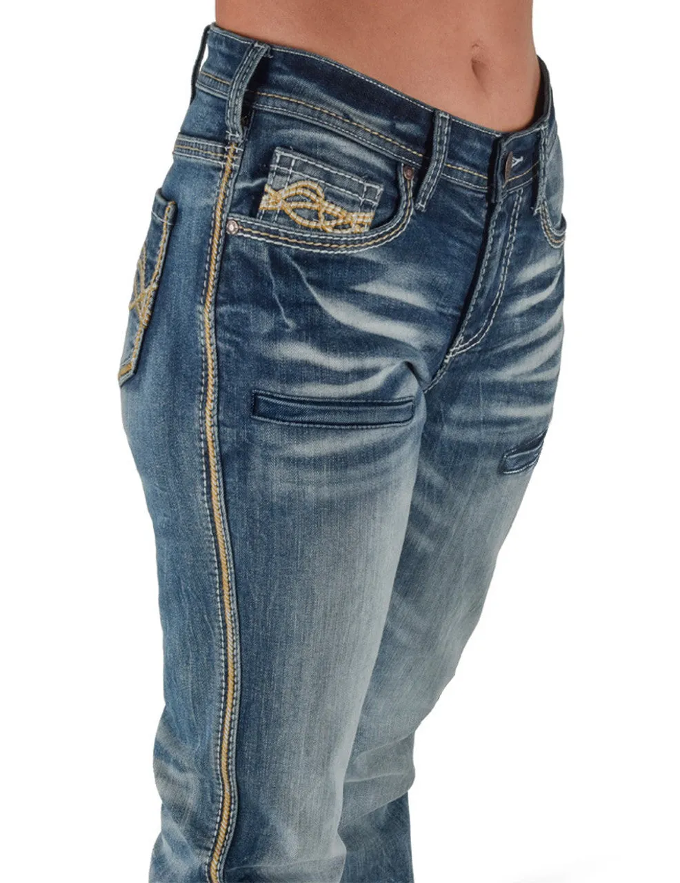 Cowgirl Tuff Twister Natural Waist Jean - Twister