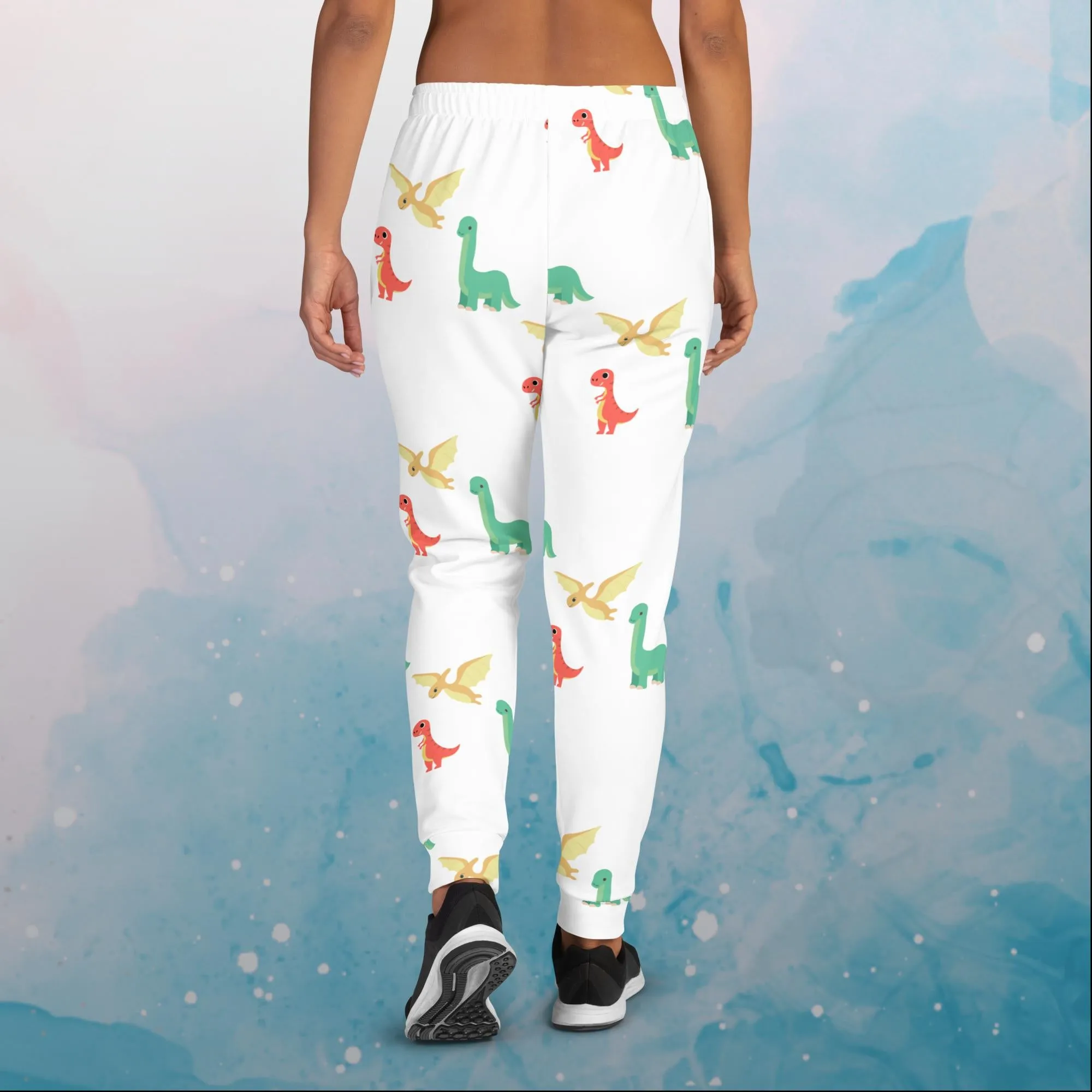 Cute Dino Print Unique Womens Joggers