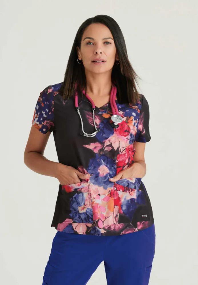 Ella Print Scrub Top