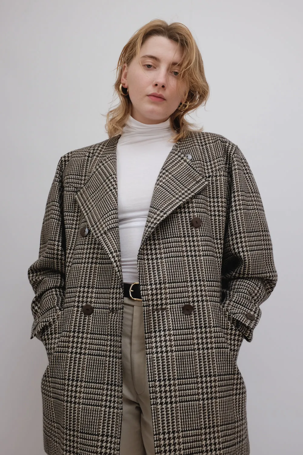 ESCADA VINTAGE TARTAN WOOL BLAZER