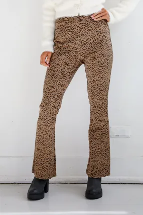 FINAL SALE - Wild Vision Leopard Flare Pants - DOORBUSTER