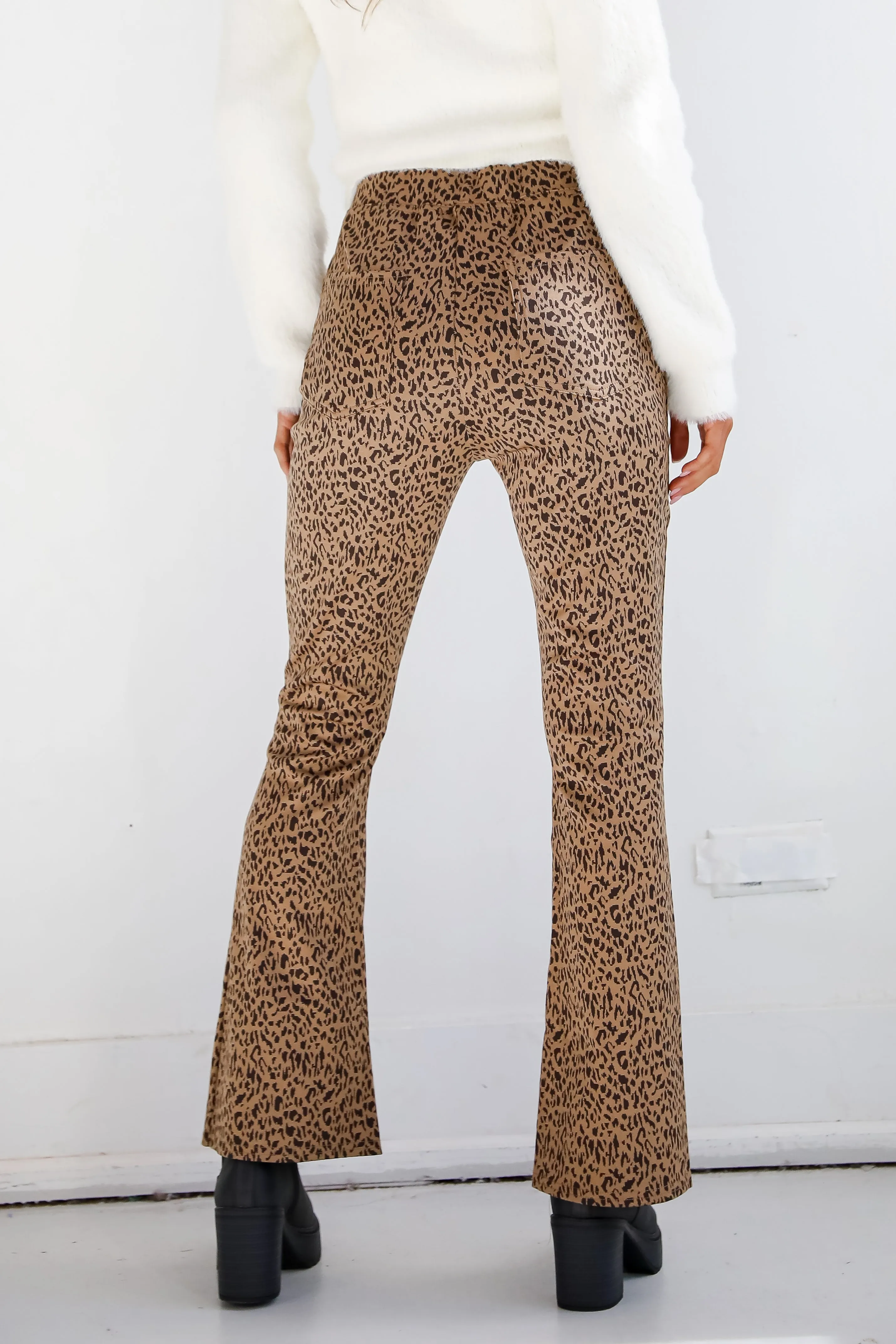 FINAL SALE - Wild Vision Leopard Flare Pants - DOORBUSTER