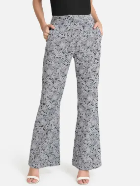 Flared Bottom Jacquard Pants