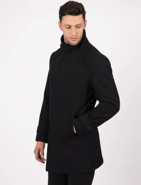 Gandy Wool Rich Coat in Navy Melton - Tokyo Laundry