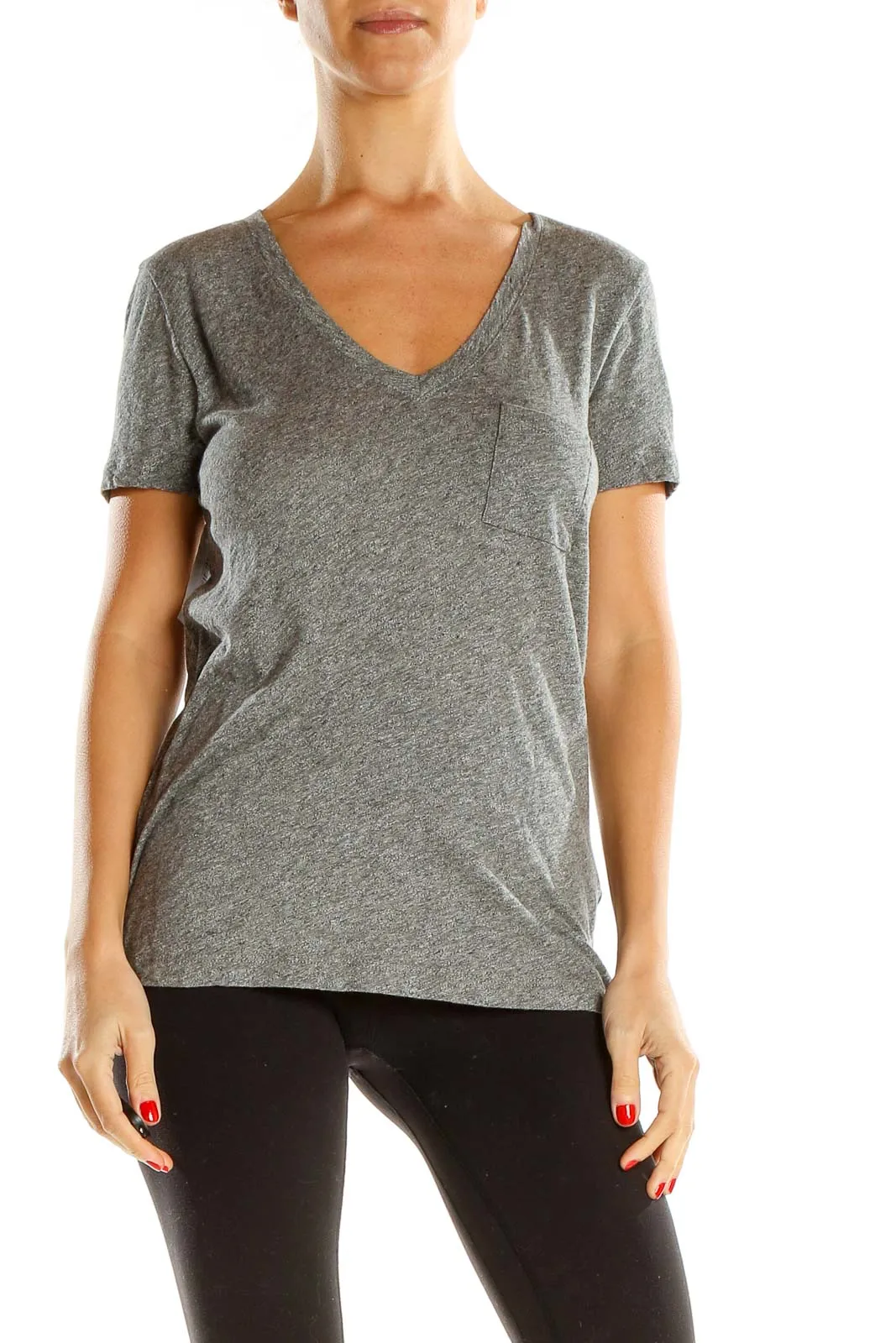 Gray Casual T-Shirt