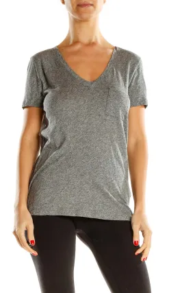 Gray Casual T-Shirt