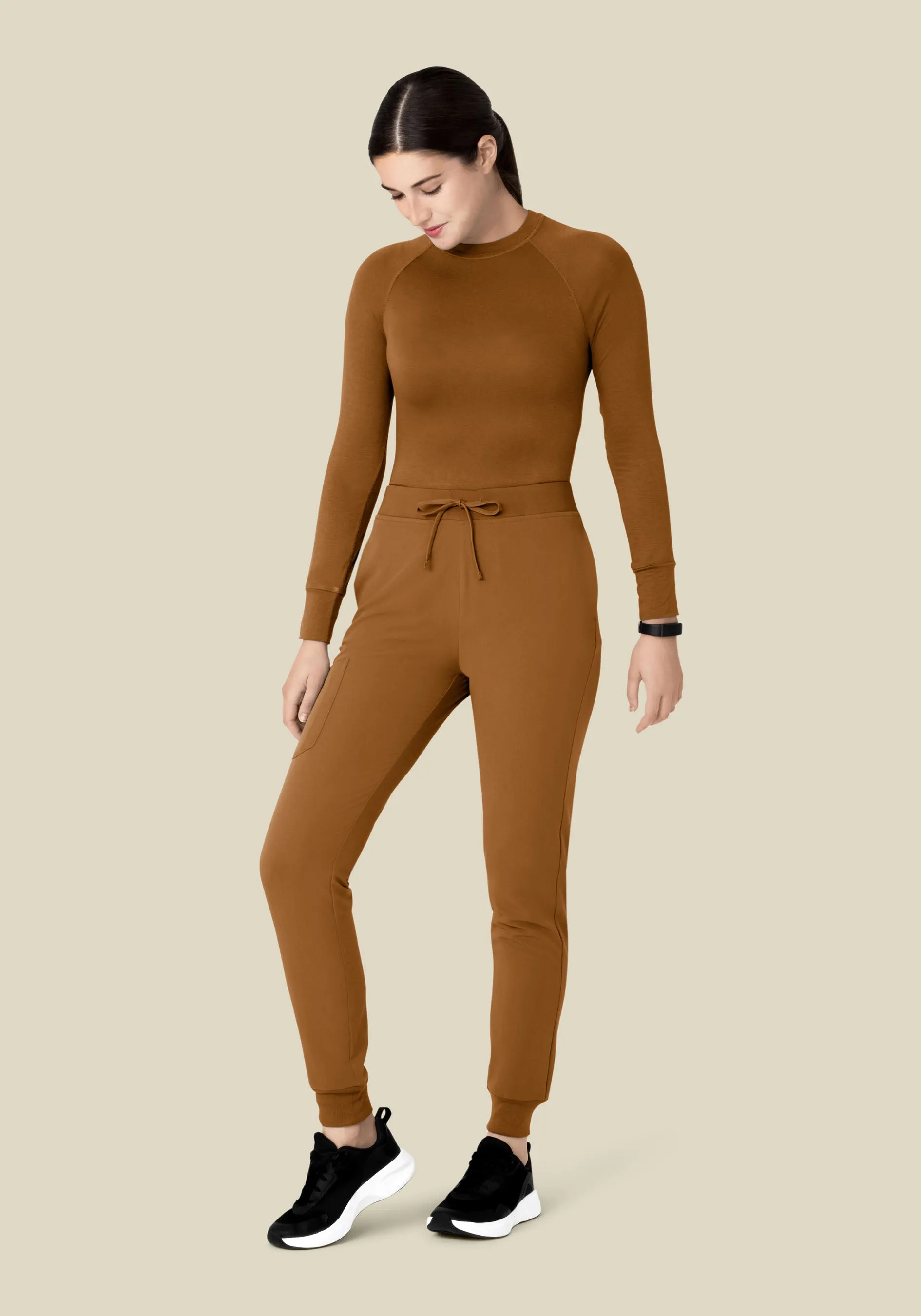 High Waisted Joggers Camel