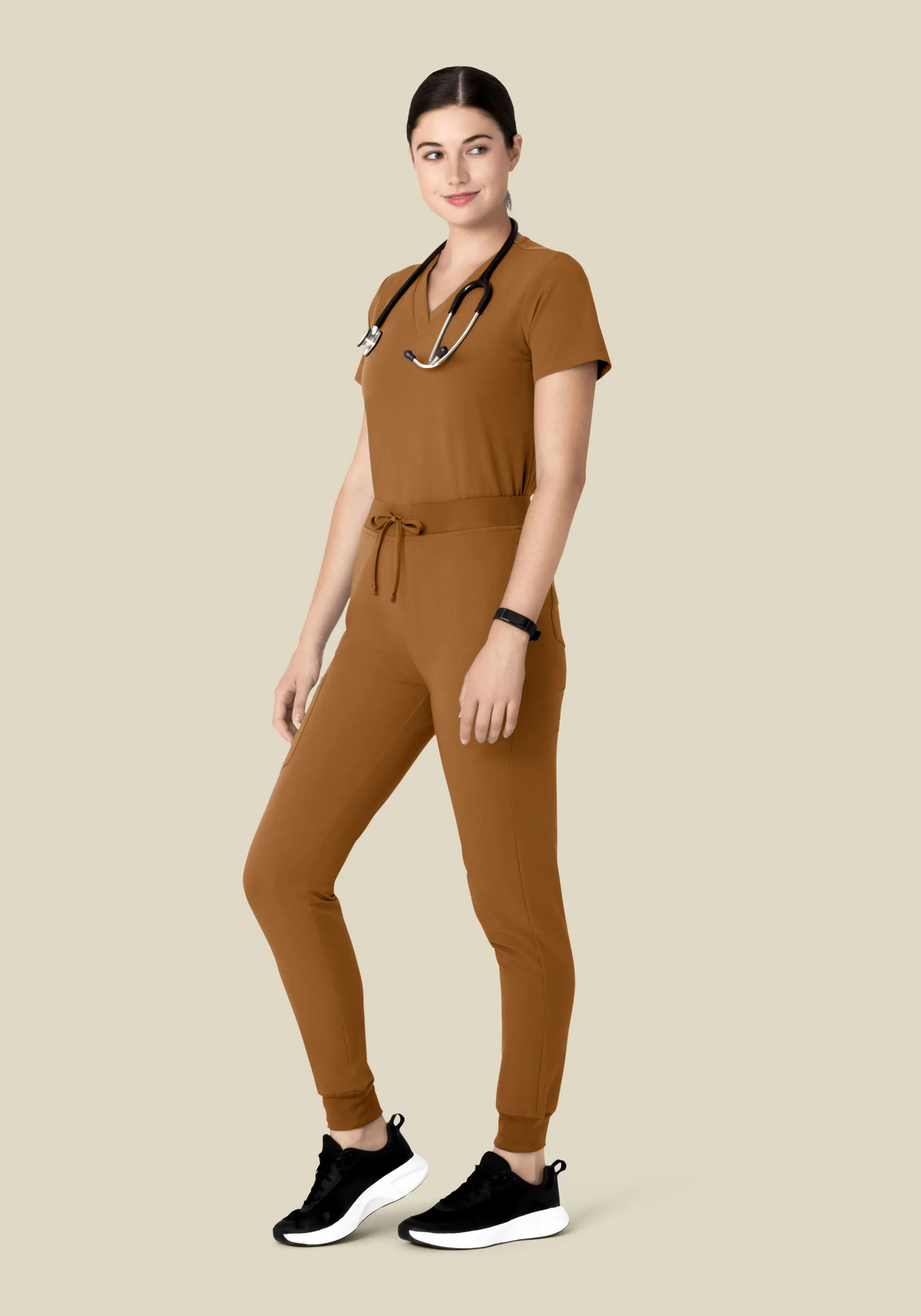 High Waisted Joggers Camel