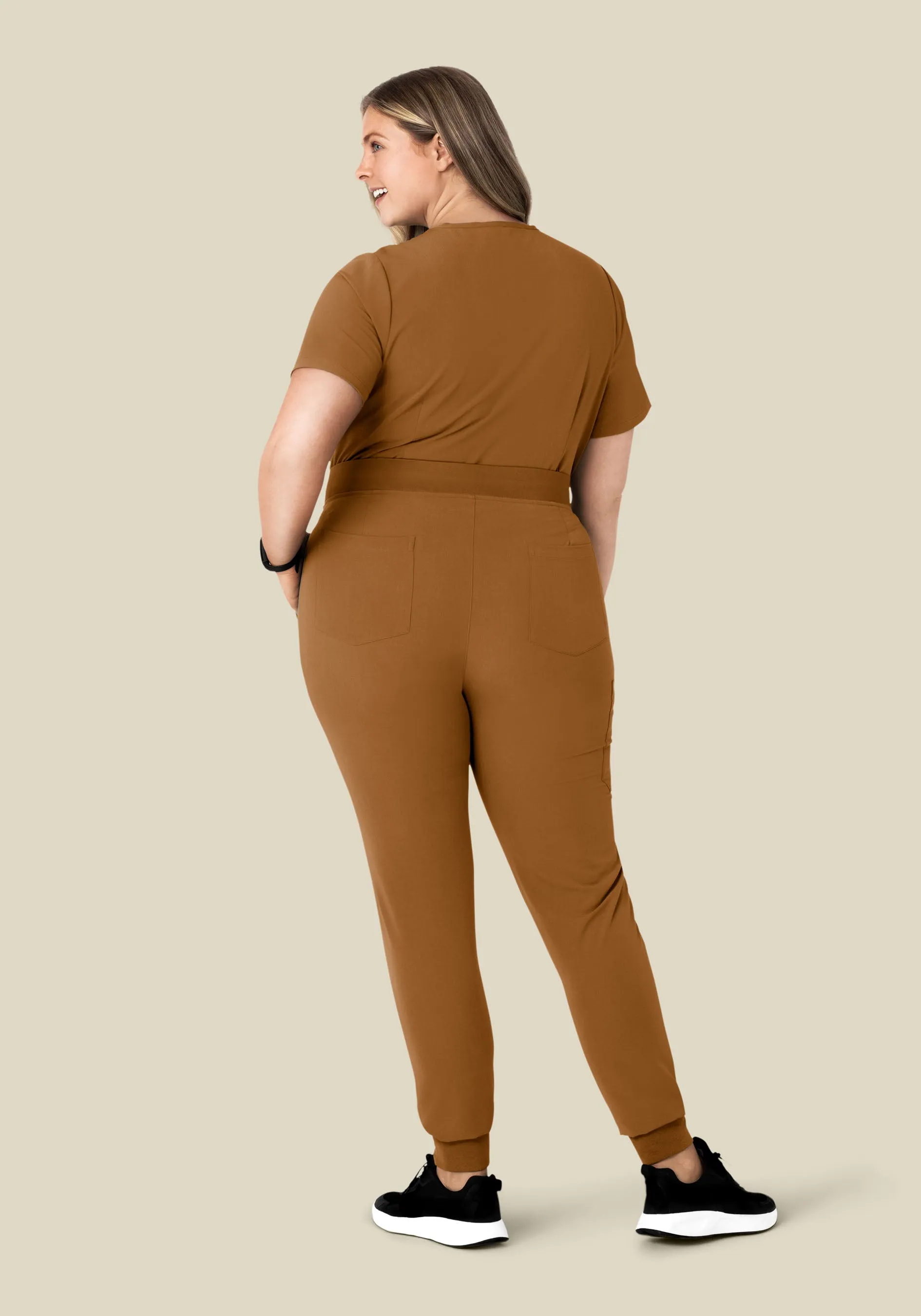 High Waisted Joggers Camel