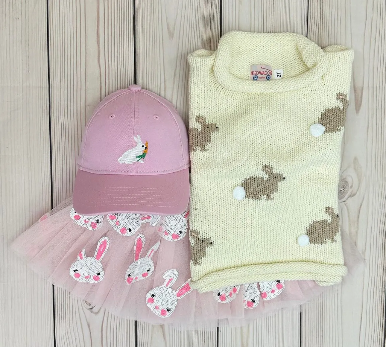 Ivory Bunny Roll Neck Sweater