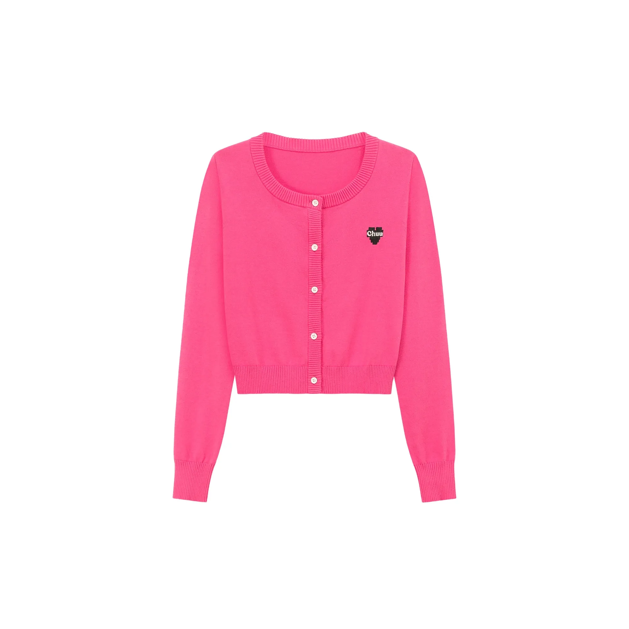 Logo Heart Knit Color Cardigan