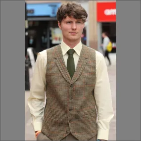 Mallalieus Brown check Tweed Waistcoat<>