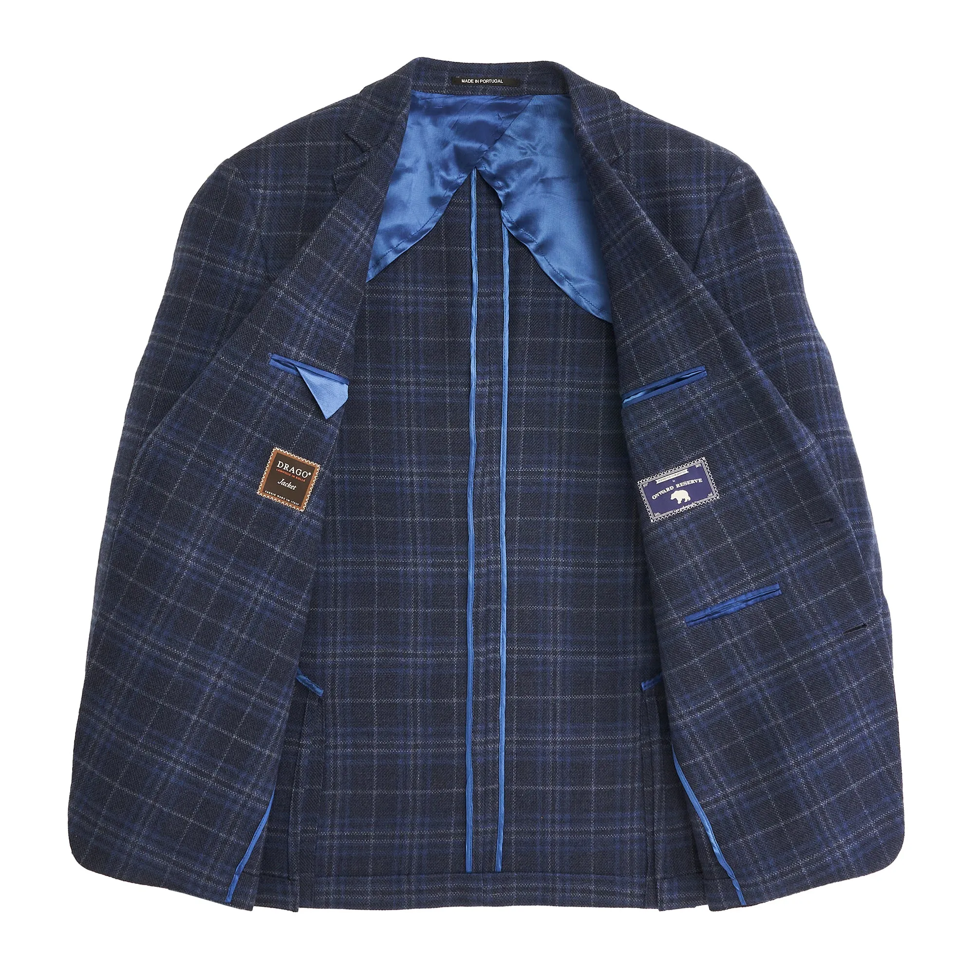 Marina/True Navy Plaid Sport Coat - True Navy