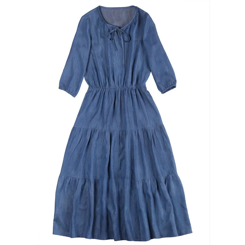 Navy Blue Women Dresses Casual Summer Women Dresses Long Women Dresses SSM97214