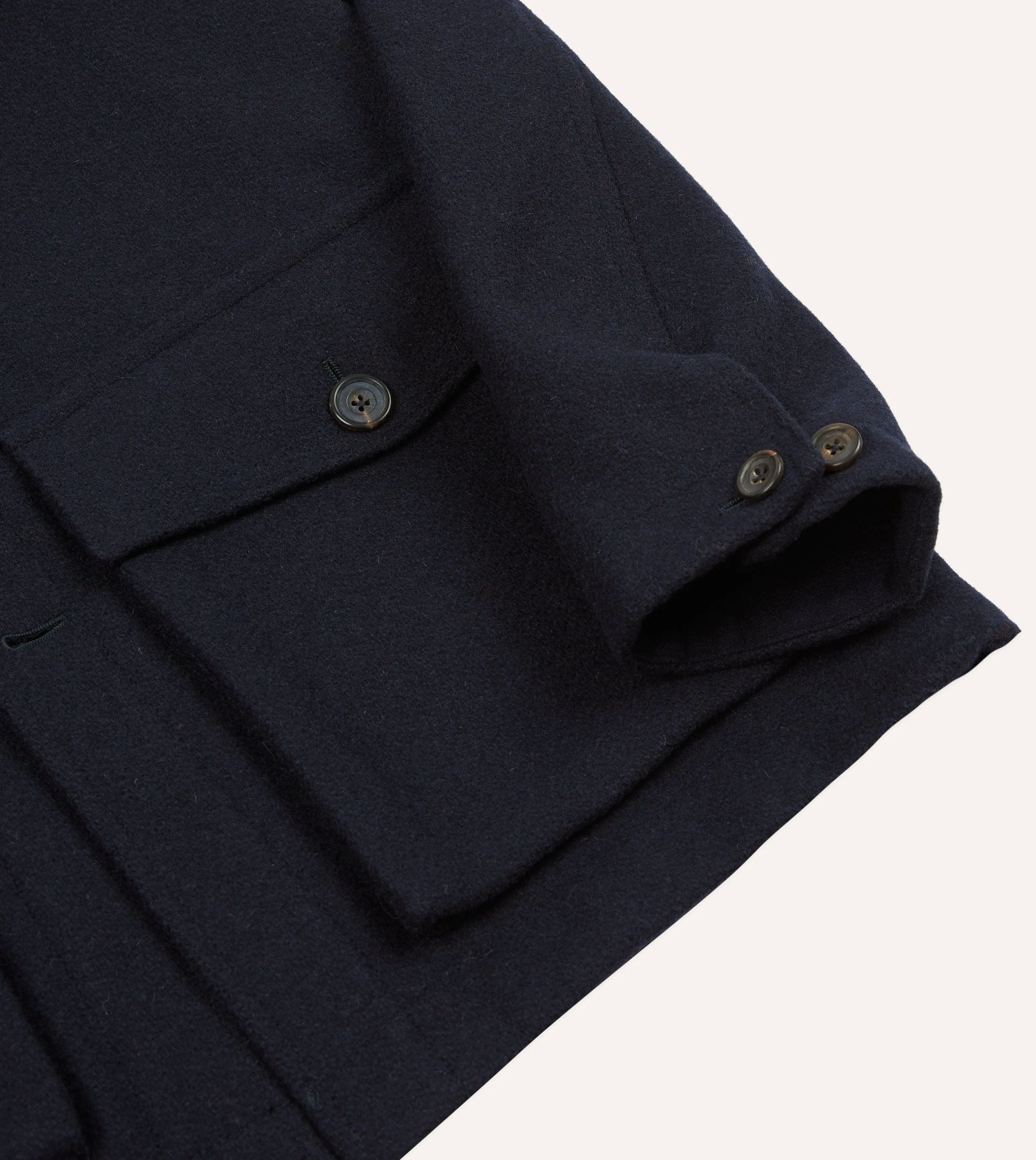 Navy Melton Wool Donkey Jacket