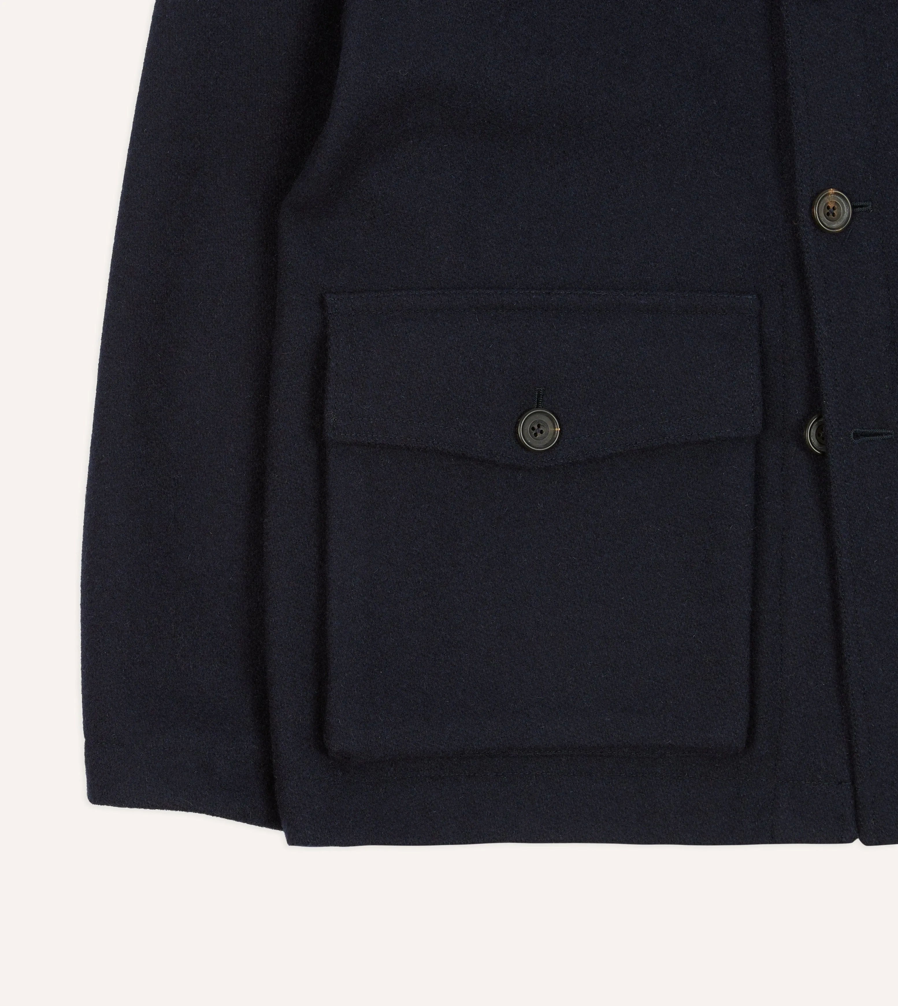 Navy Melton Wool Donkey Jacket