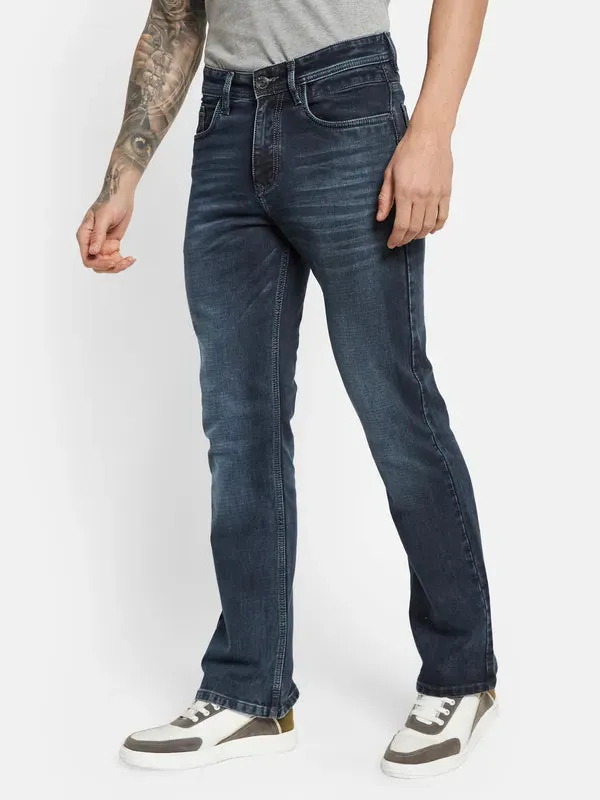 Octave Men Mid-Rise Bootcut Light Fade Stretchable Jeans