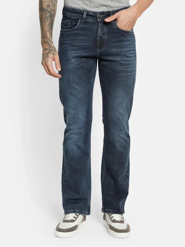 Octave Men Mid-Rise Bootcut Light Fade Stretchable Jeans