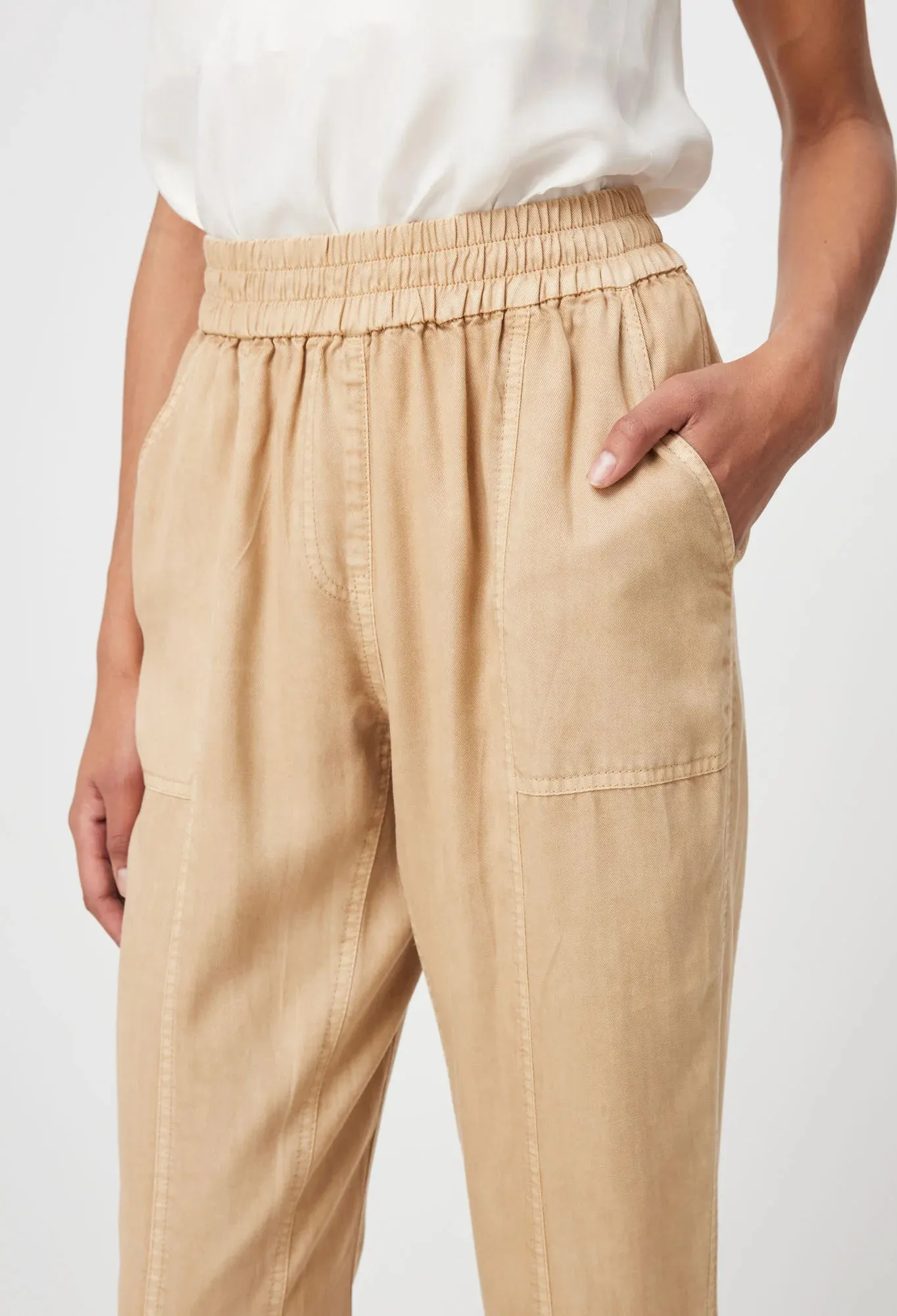 ONCE WAS TIERRA TENCEL TWILL JOGGER IN SAND