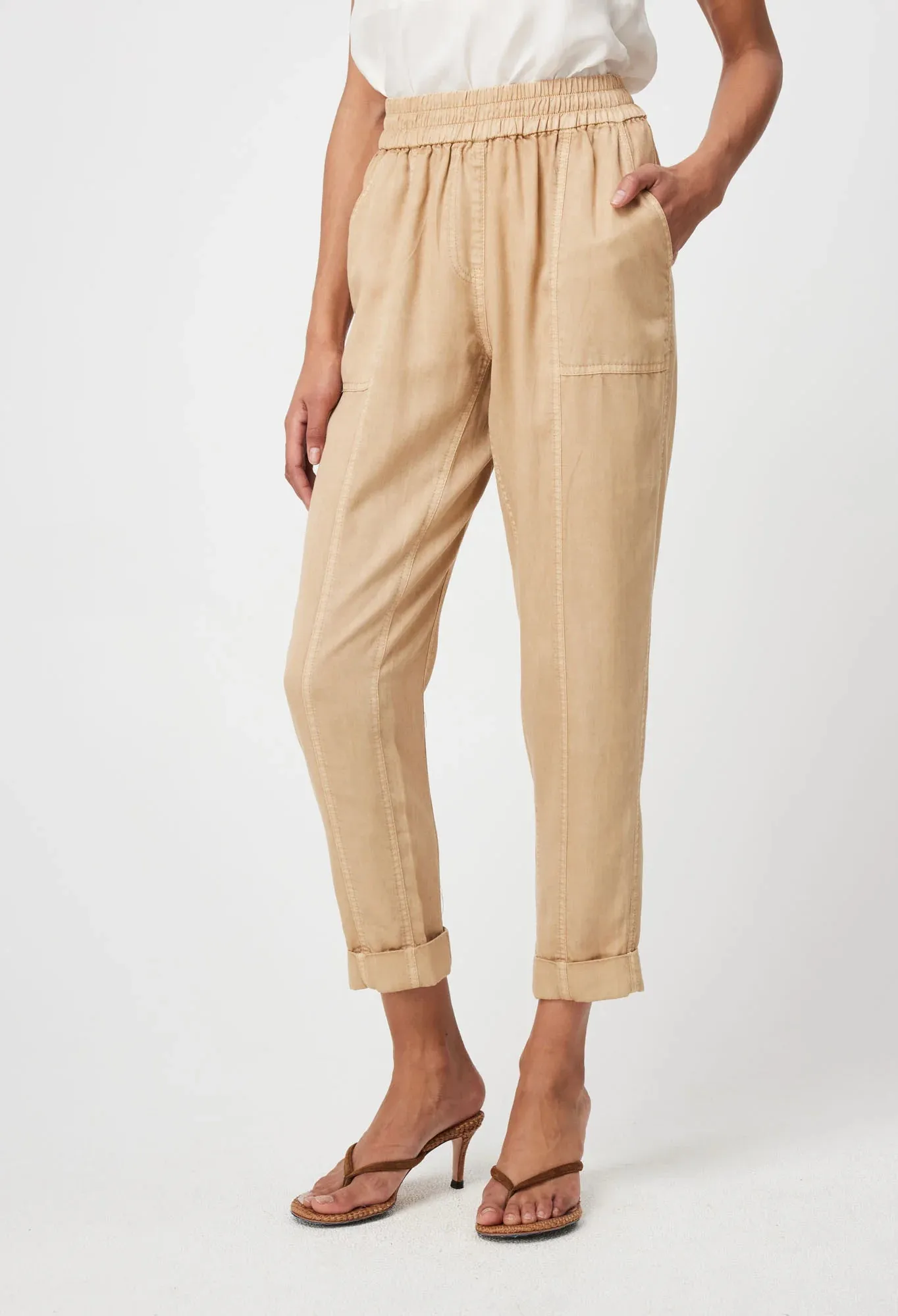 ONCE WAS TIERRA TENCEL TWILL JOGGER IN SAND