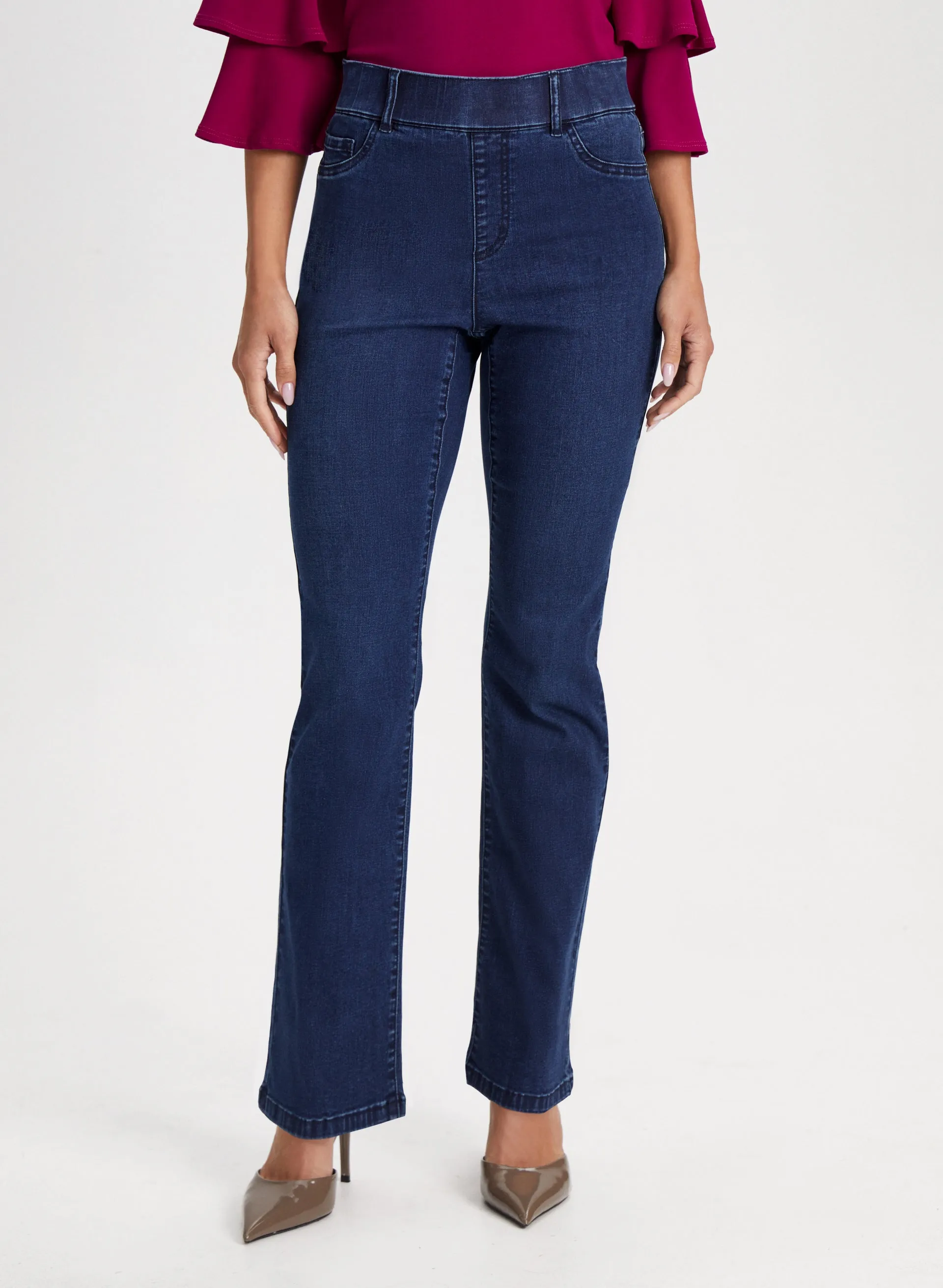 Pull-On Bootcut Jeans