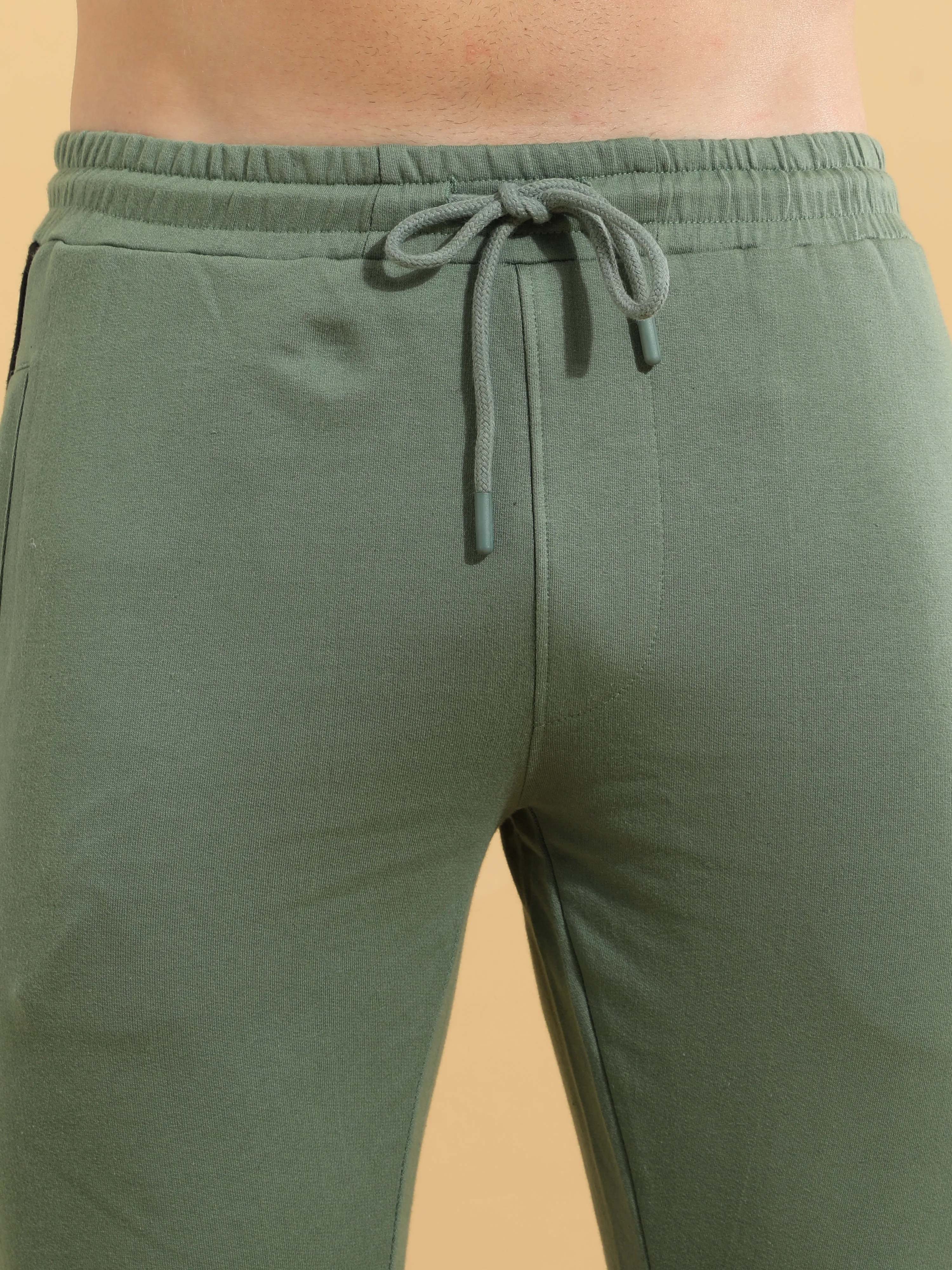 Sea Green Cotton  Joggers