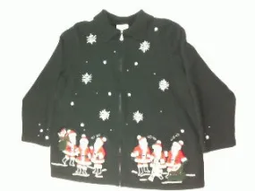 Singing Santa's- Large Christmas Sweater