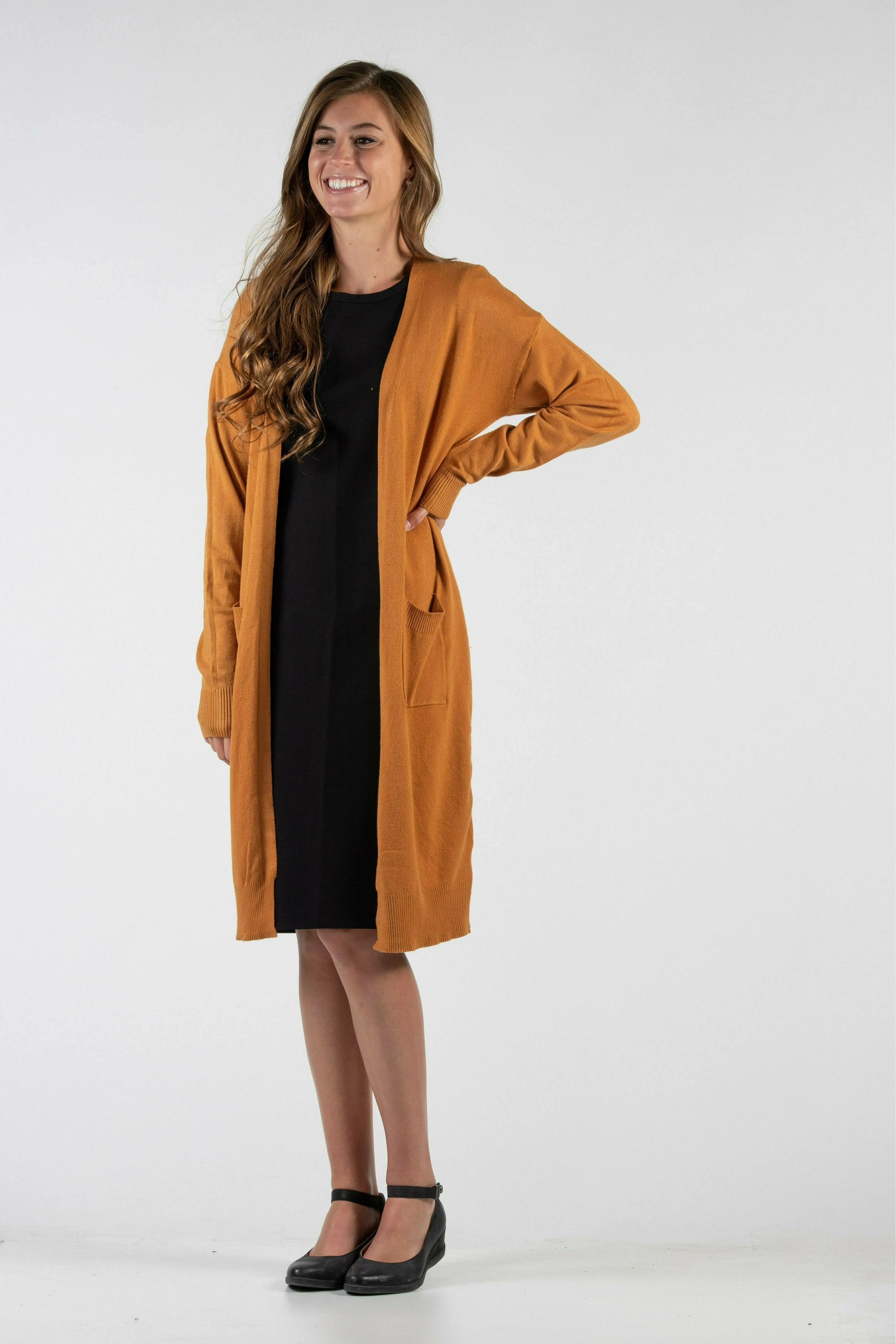 Soft Knit Cardigan High Gage - Caramel