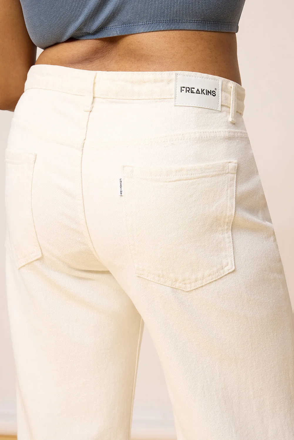 Statement White Bootcut Jeans