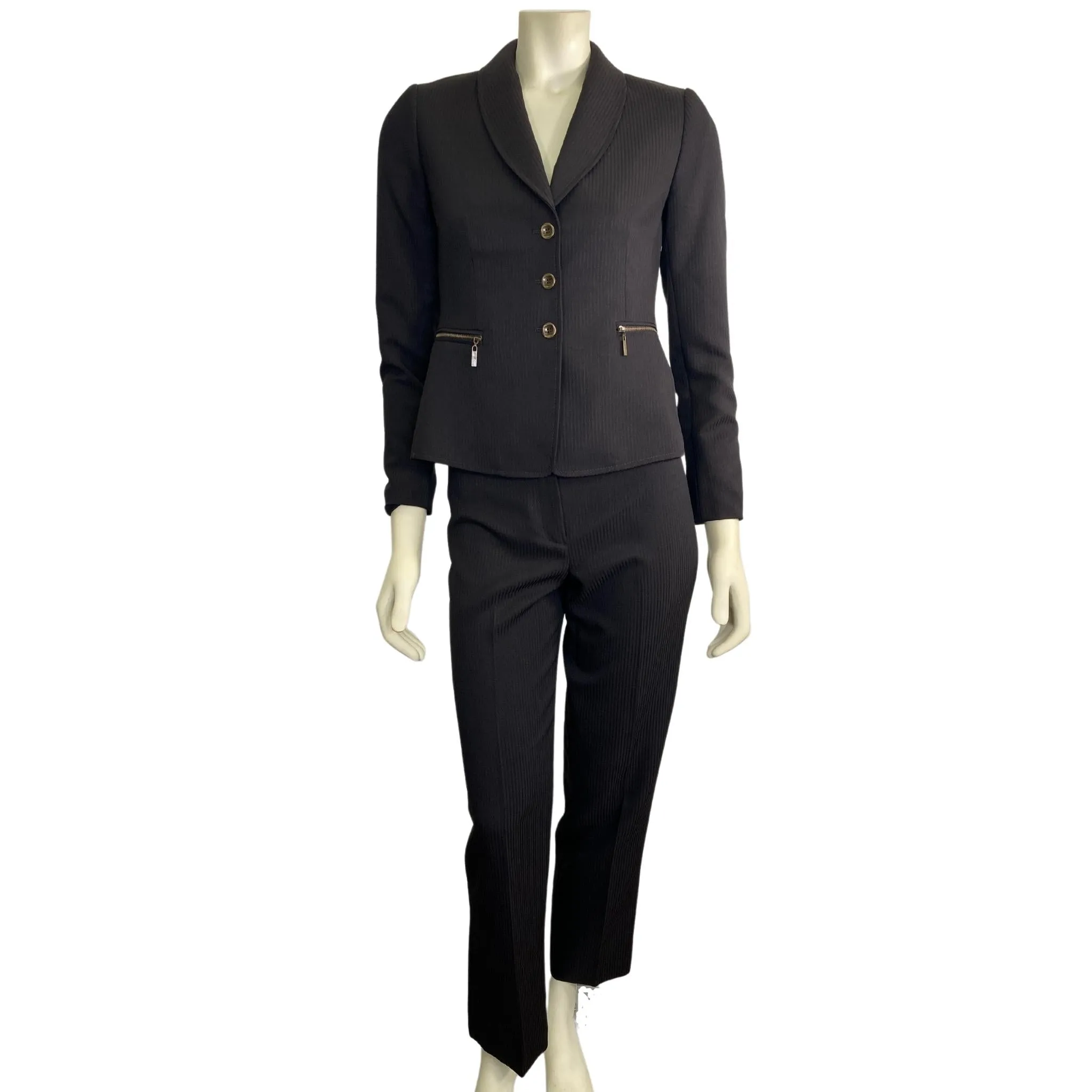 Tahari Dark Brown Suit