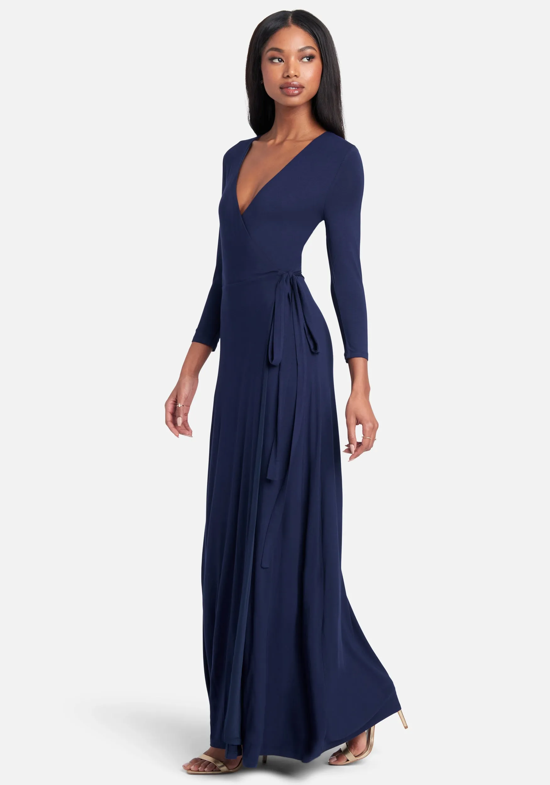 Tie Front Surplice Gown