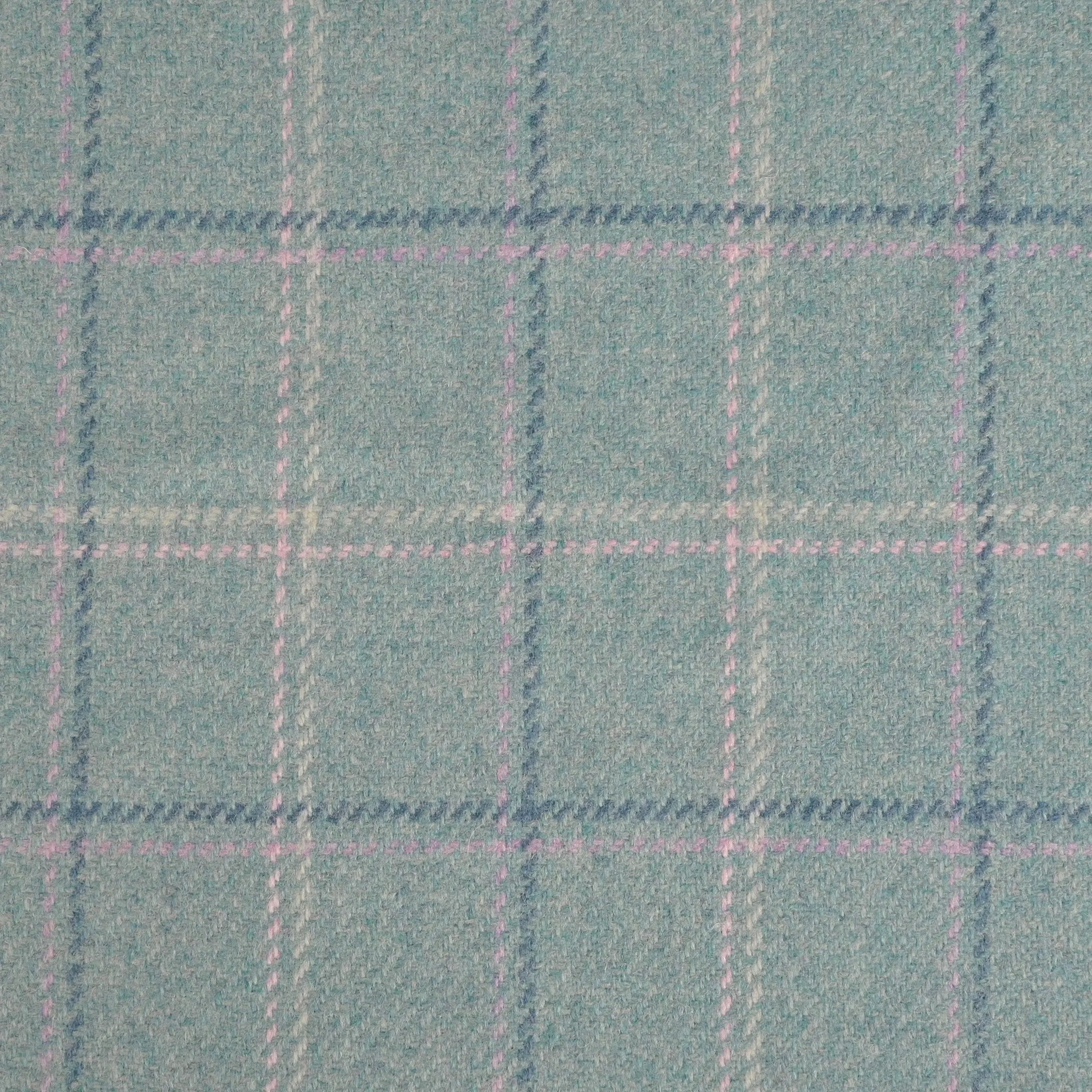 Turquoise Coating Plaid Fabric 96261