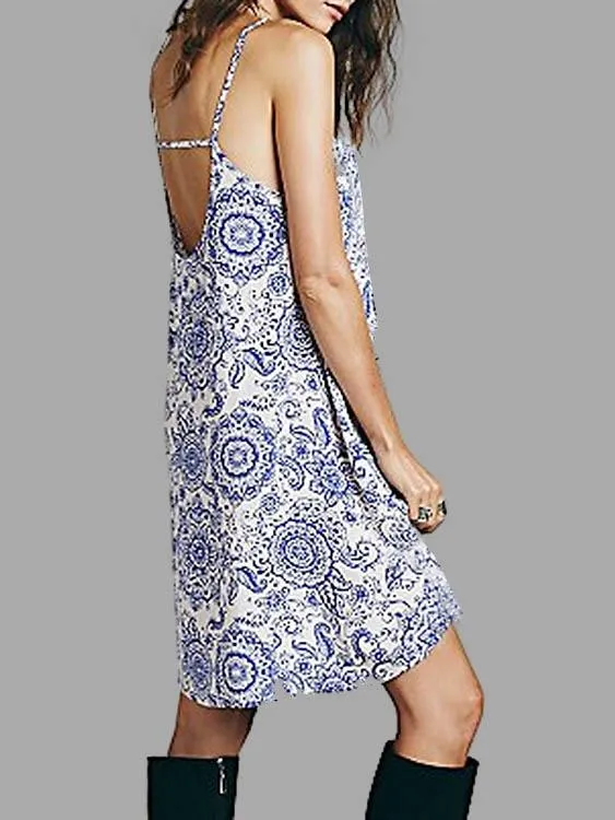 Wholesale Navy Sleeveless Casual Dress