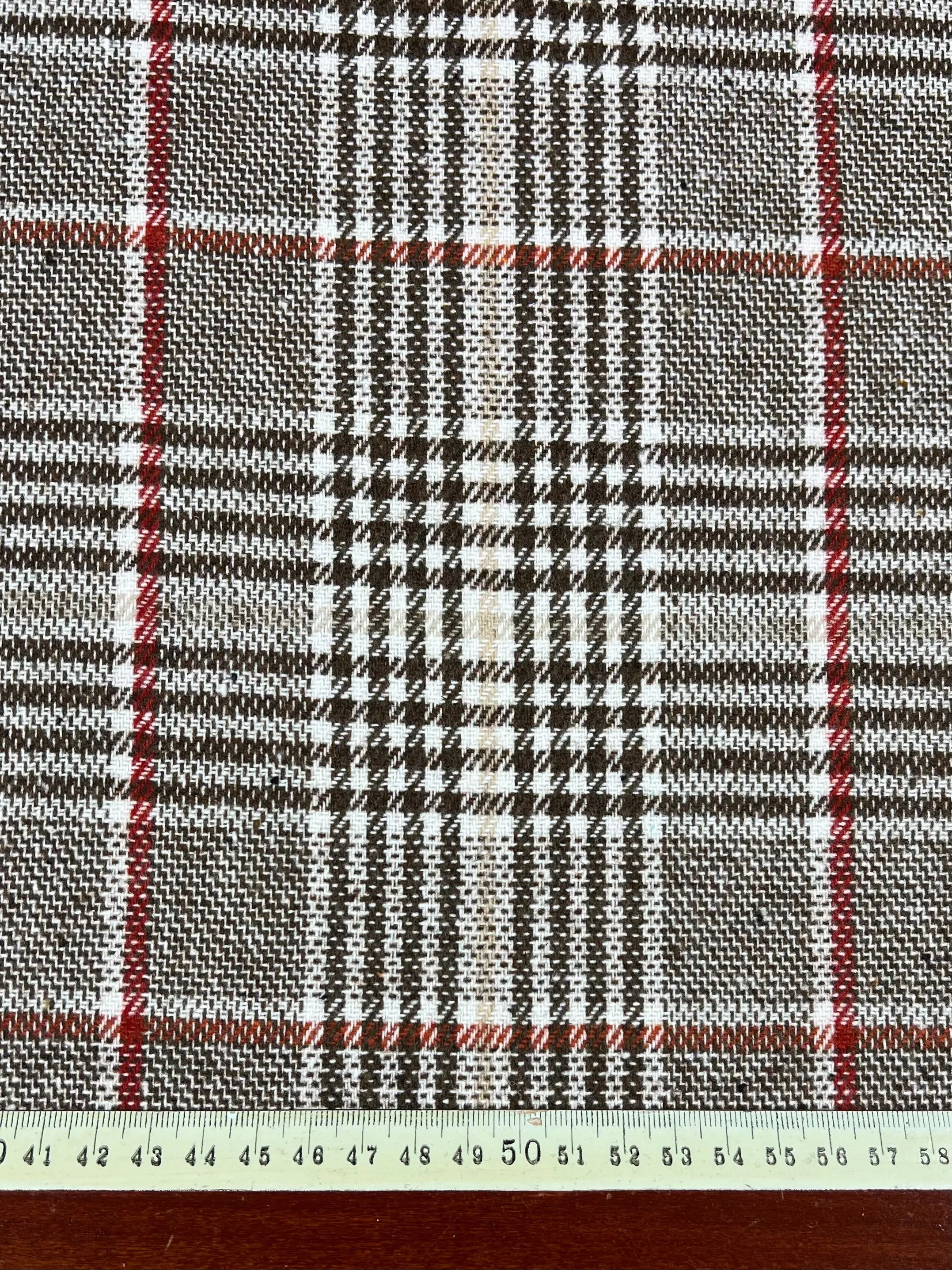 Wool Flannel - Cocoa  Plaid - 150cm