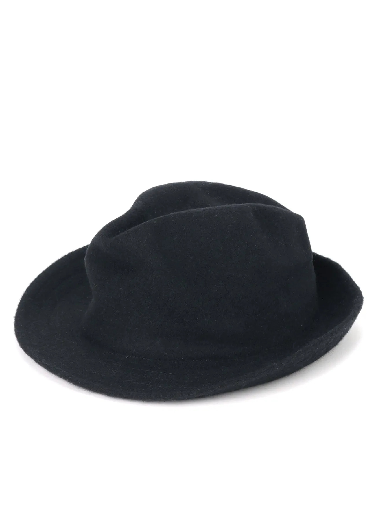 WOOL MELTON FELT HAT WITH SHORT BRIM