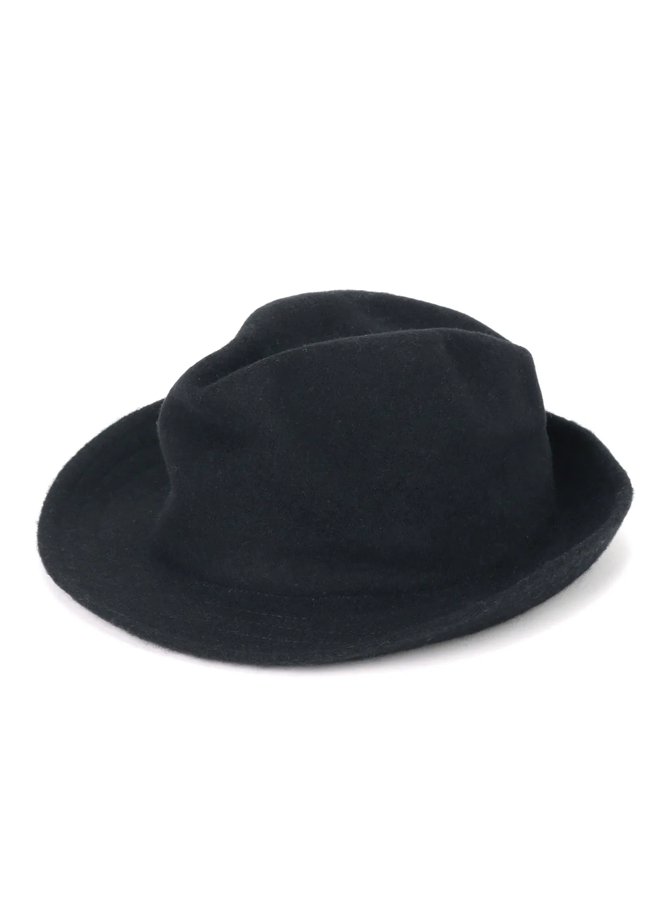 WOOL MELTON FELT HAT WITH SHORT BRIM